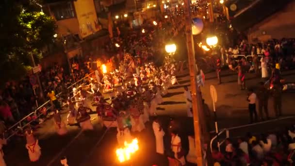 Kandy Sri Lanka Ağustos Geleneksel Asala Perahara Festivali 2018 Yılında — Stok video
