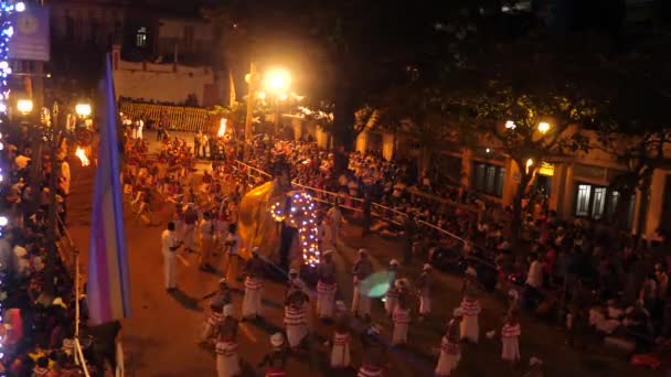Kandy Sri Lanka Agosto Tradizionale Asala Perahara Festival 2018 Sri — Video Stock