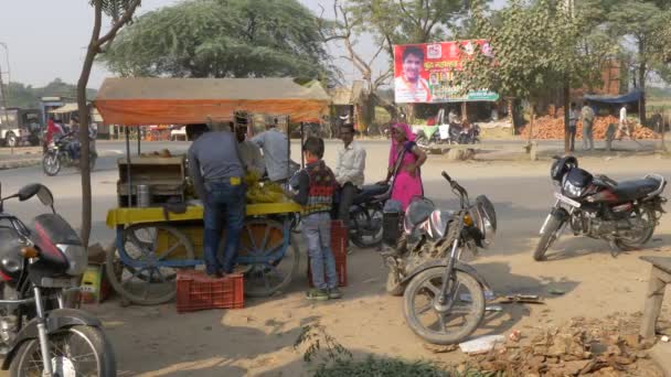 New Delhi India November 2018 Small Business Street Shops Vendors — Stok Video