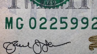 ABD Doları 'nın yakın çekim görüntüleri.