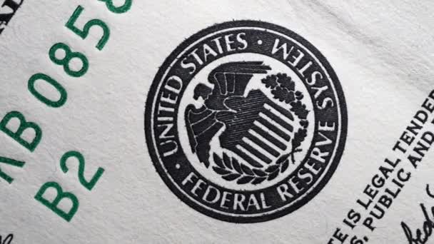 Detailní Záběry Amerického Dolaru — Stock video