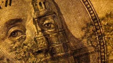 ABD Doları 'nın yakın çekim görüntüleri.