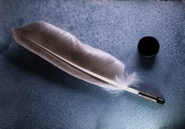 Bir tüy yakın - Quill Feather arka plan