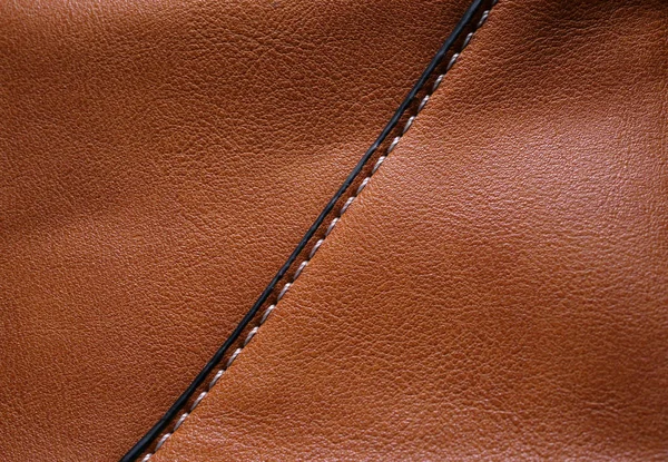 Macro Close Leather Textured Background Macro Leather Background — Stock Photo, Image