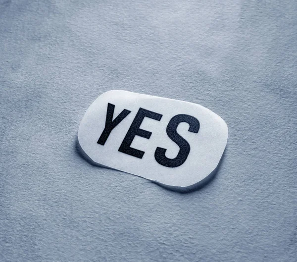 Close Yes Tag Paper Yes Tag Paper — Stock Photo, Image