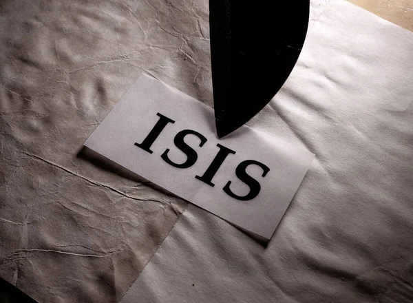 Close Isis Label Isis Label Tag — Stock Photo, Image