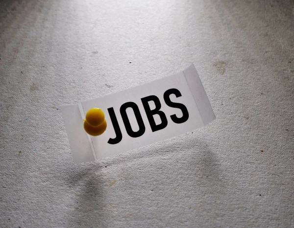 Gros Plan Sur Tag Jobs Label Jobs Tag Label — Photo