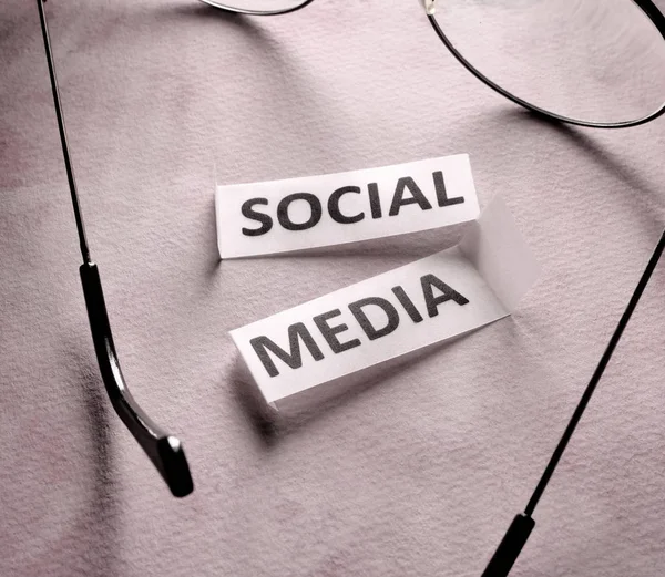 Zamknięcie Etykiety Tagu Mediów Społecznościowych Social Media Tag — Zdjęcie stockowe