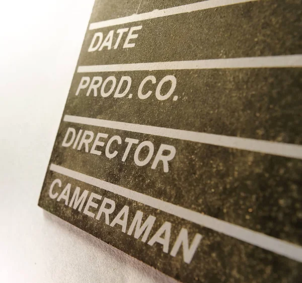 Film Endüstrisinde Kullanılan Bir Clap Board Yakın Çekim Clap Board — Stok fotoğraf