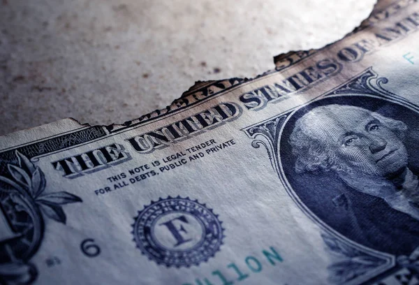 Καμένο δολάριο κοντινό — Φωτογραφία Αρχείου