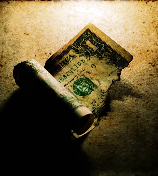 Verbrande dollar close-up — Stockfoto