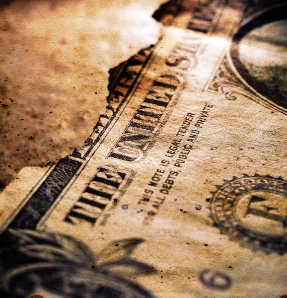 Dólar queimado Close up — Fotografia de Stock