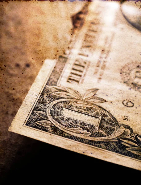 Verbrande dollar close-up — Stockfoto