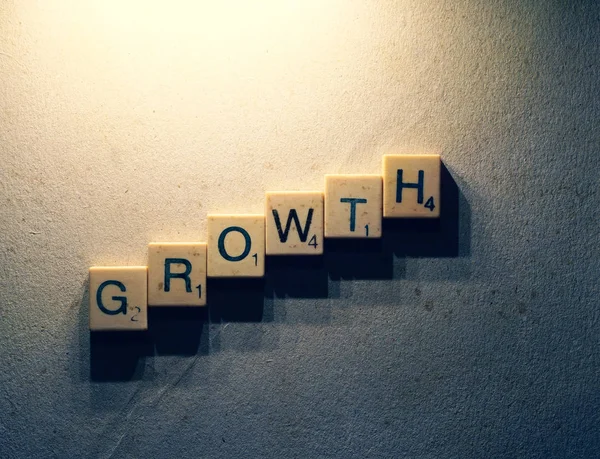 Primer plano de la palabra Crecimiento — Foto de Stock