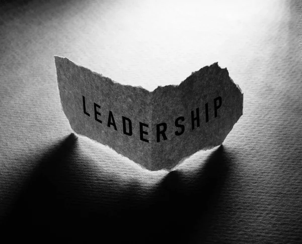 Leadership papier Word Tag — Photo