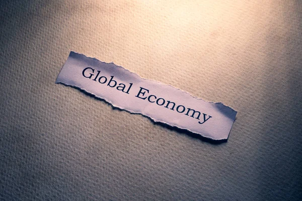 Economía Global Tag — Foto de Stock