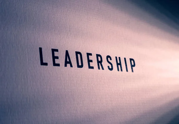 Leadership papier Word Tag — Photo