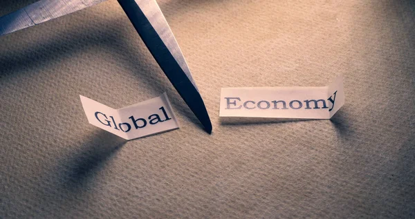Caída de la economía global — Foto de Stock