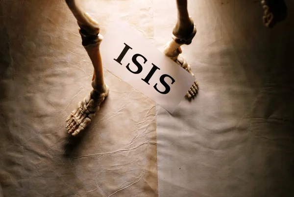 ISIS Tag with skeleton — Stock Photo, Image