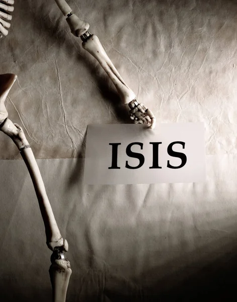 ISIS Tag with skeleton — Stock Photo, Image