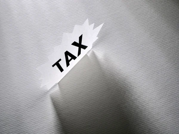 Značka daňového slova — Stock fotografie