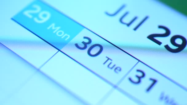 Cierre Una Página Del Calendario — Vídeos de Stock