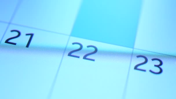 Cierre Una Página Del Calendario — Vídeos de Stock