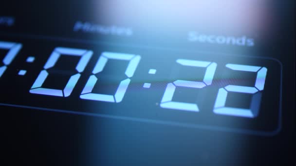 Nära Upp Adigitaltimerclock — Stockvideo