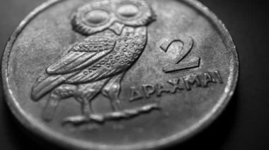 Ayrıntılı eski sikkelerin yakın çekim