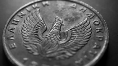 Ayrıntılı eski sikkelerin yakın çekim