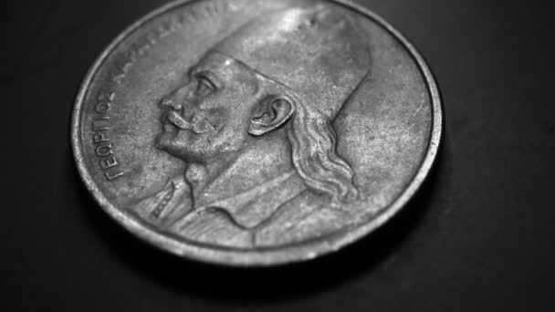 Primer Plano Unas Monedas Antiguas Detalladas — Vídeo de stock