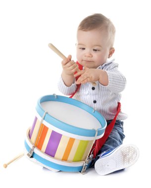 Beyaz arka plan önünde insan bebek