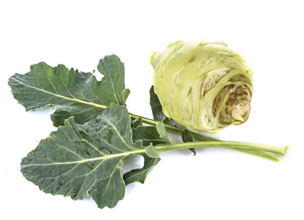 Kohlrabi Vor Weißem Hintergrund — Stockfoto