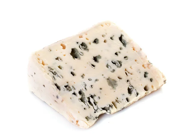 Roquefort Käse Vor Weißem Hintergrund — Stockfoto