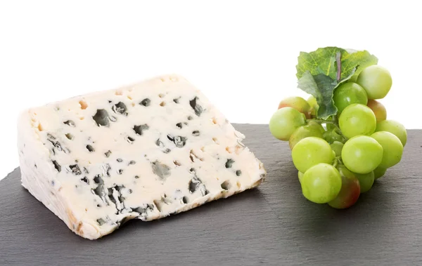 Queso Roquefort Delante Fondo Blanco — Foto de Stock