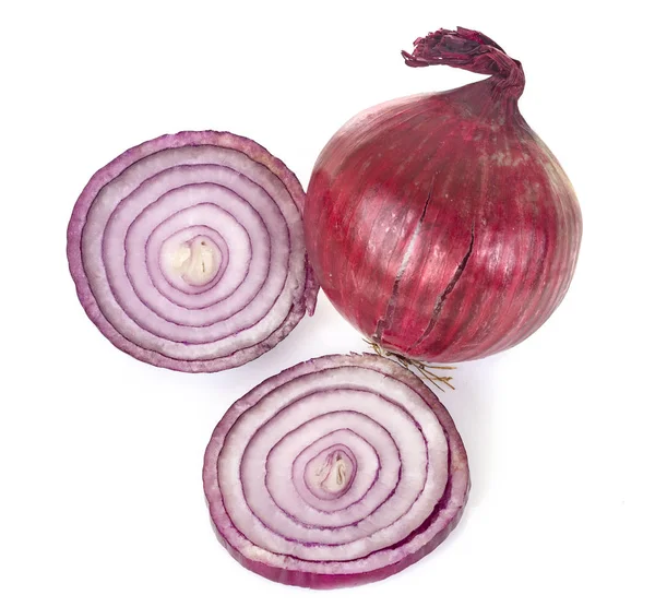Red Onion Front White Background — Stock Photo, Image