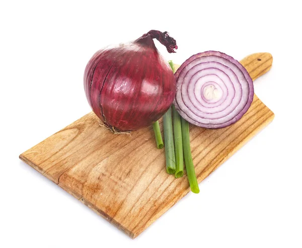 Red Onion Front White Background — Stock Photo, Image