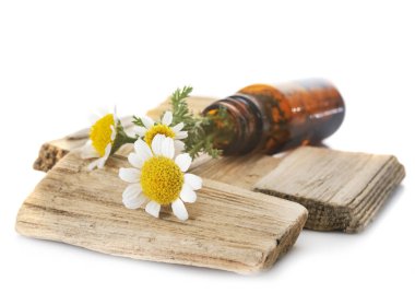 Beyaz arka plan önünde temel yağlar