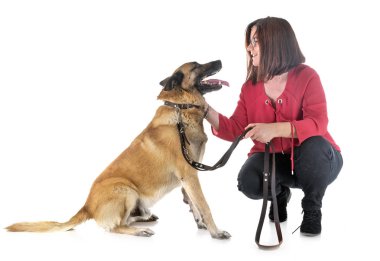 Malinois ve kadın