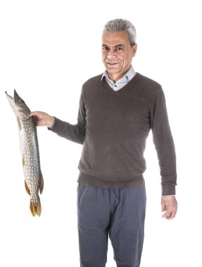 Kuzey turna balığı ve balıkçı