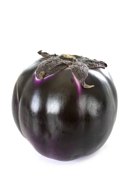 Auberginer aubergine rund lila — Stockfoto