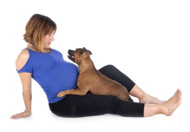 hamile kadın ve köpek