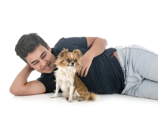 Chihuahua und Besitzer — Stockfoto
