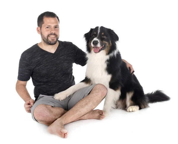 Uomo e cane — Foto Stock