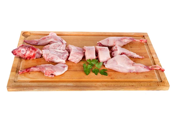 Konijnenvlees Voor Witte Achtergrond — Stockfoto