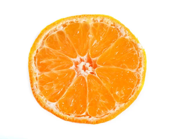 Deliciosa Clementine Frente Fundo Branco — Fotografia de Stock