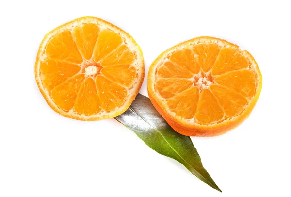 Deliciosa Clementine Frente Fundo Branco — Fotografia de Stock