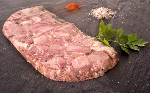 Head Cheese Front White Background — Stock Photo, Image