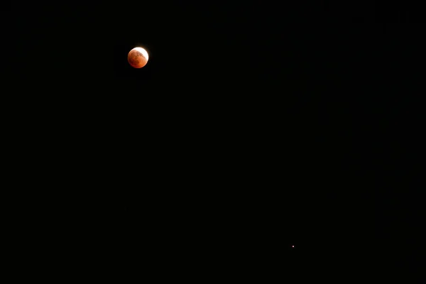 Eclipse Lunar 2018 Sobre Mdina Malta — Foto de Stock