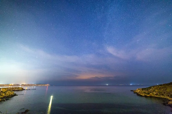 Iebah Bay Malta Por Noche — Foto de Stock